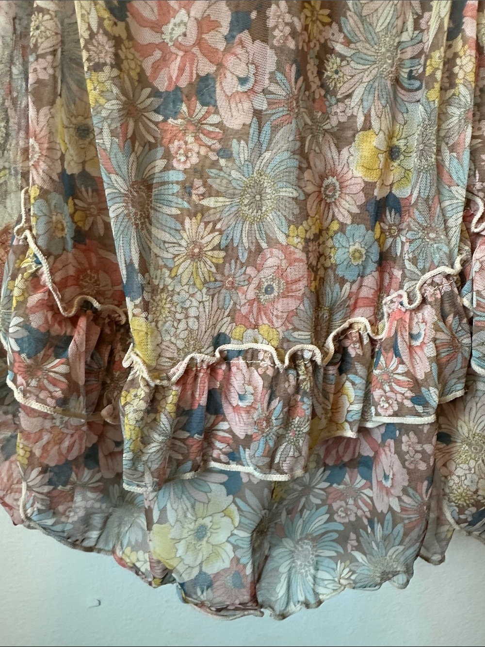 Vintage Sheer Floral Slip Dress Soft Girl 90s Chic - Picture 4 of 9